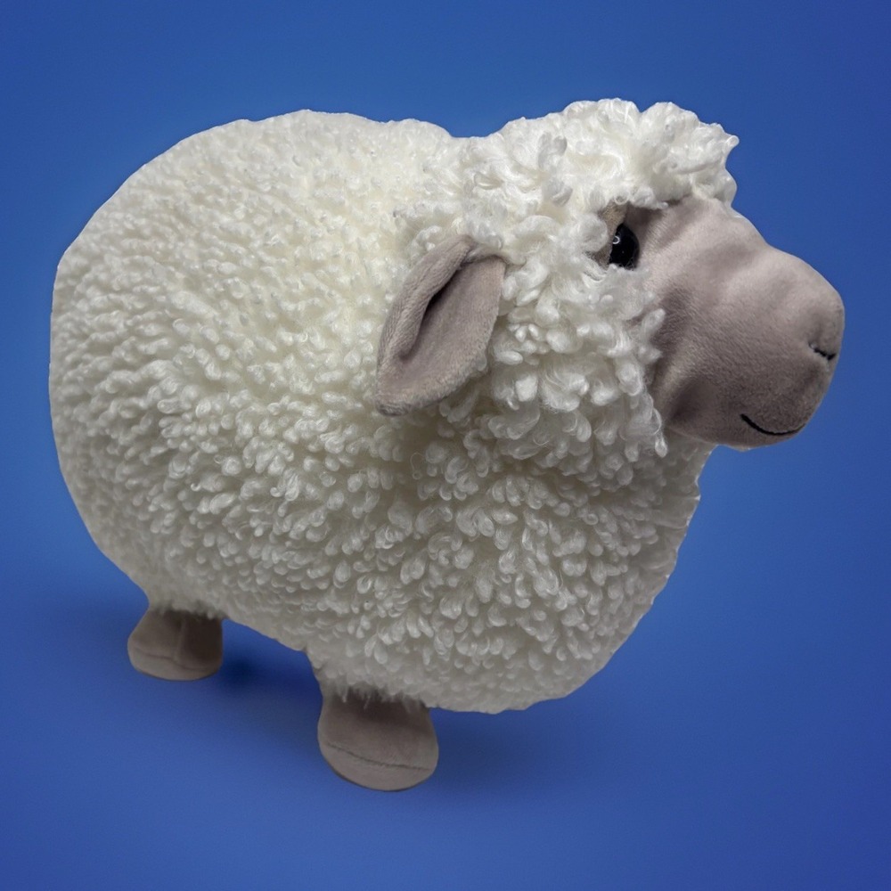 Jellycat London Sheep Fluffy Cream Color Fleece Plush Animal Toy 14" Retired